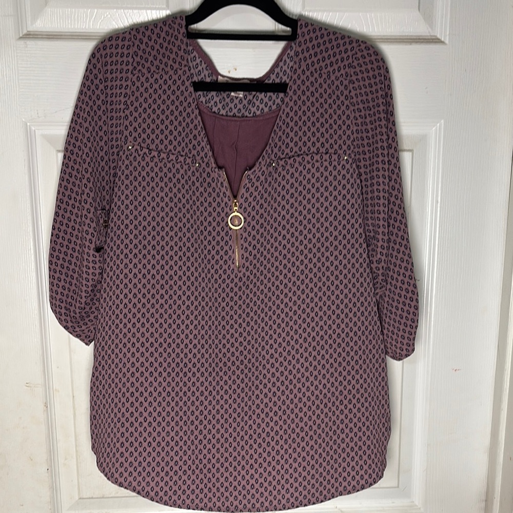 Tempted Mauve Patterned Blouse
